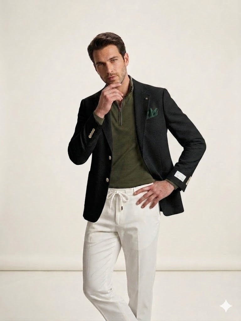 SİR CEKET Erkek Slim Fit Tek Düğme Blazer 3033