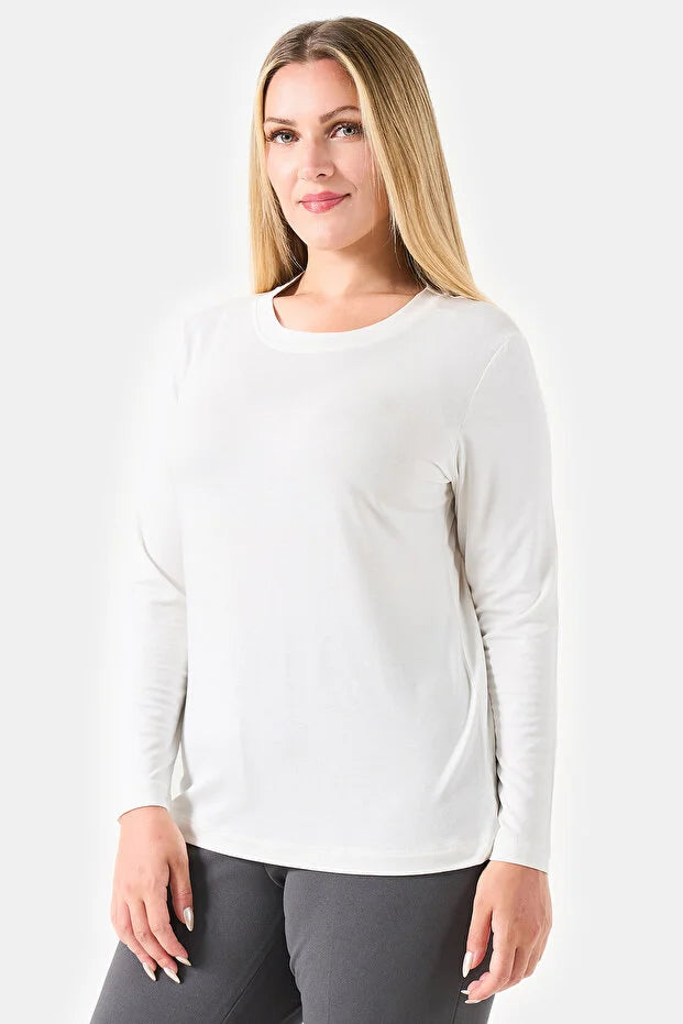 Bisiklet Yaka Basic Örme Bluz  11010