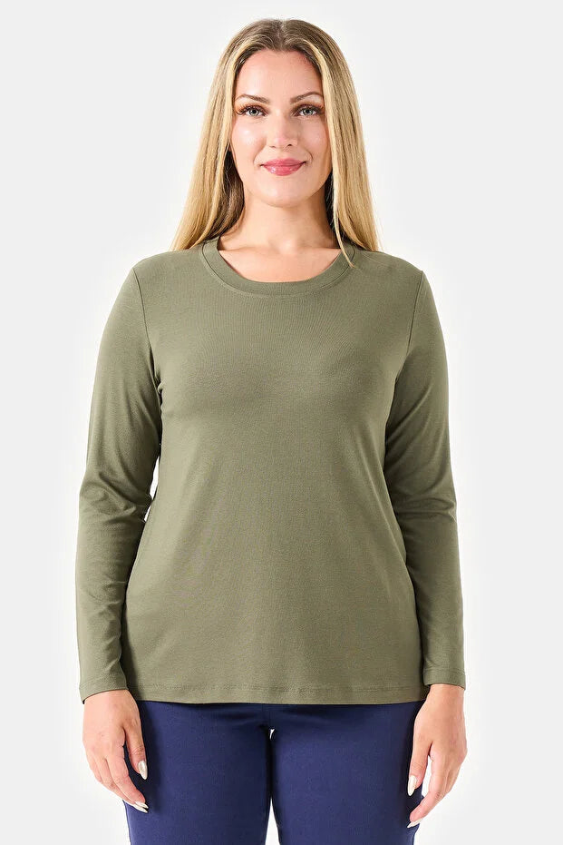 Bisiklet Yaka Basic Örme Bluz  11010