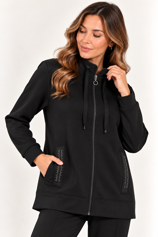 CENTİLMEN  Taş Detaylı Fermuarlı Sweat 50227
