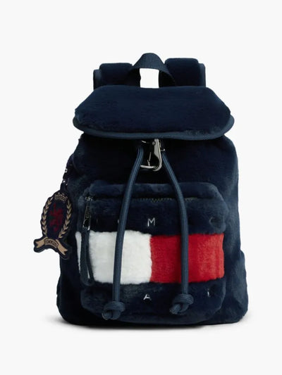 TOMMY HILFIGER Arşiv Logolu Suni Kürk Sırt Çantası AW0AW19078C1G