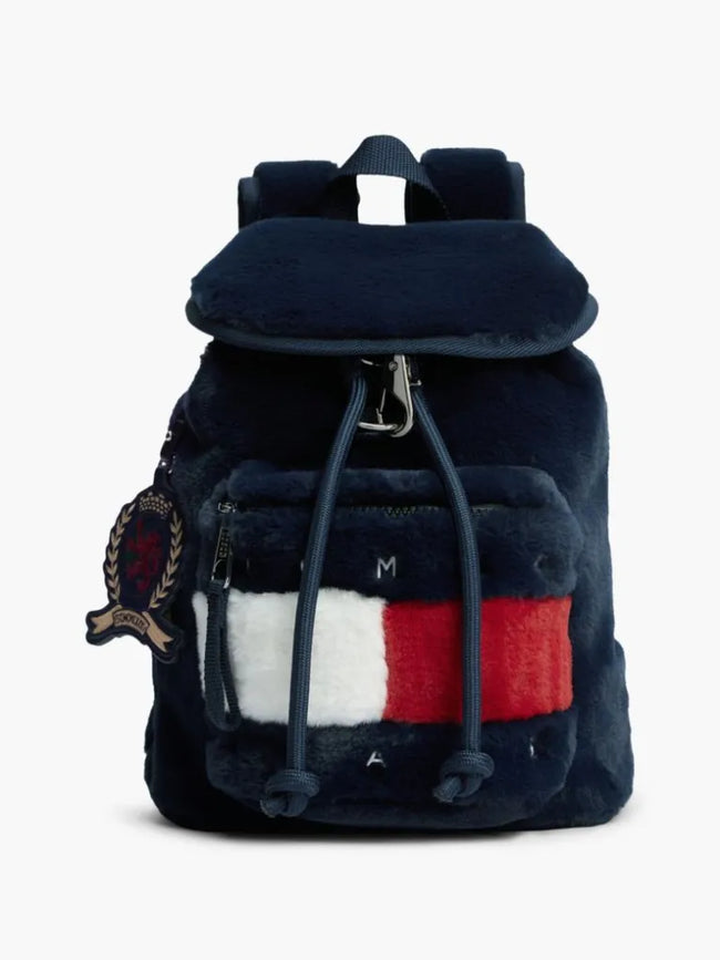 TOMMY HILFIGER Arşiv Logolu Suni Kürk Sırt Çantası AW0AW19078C1G