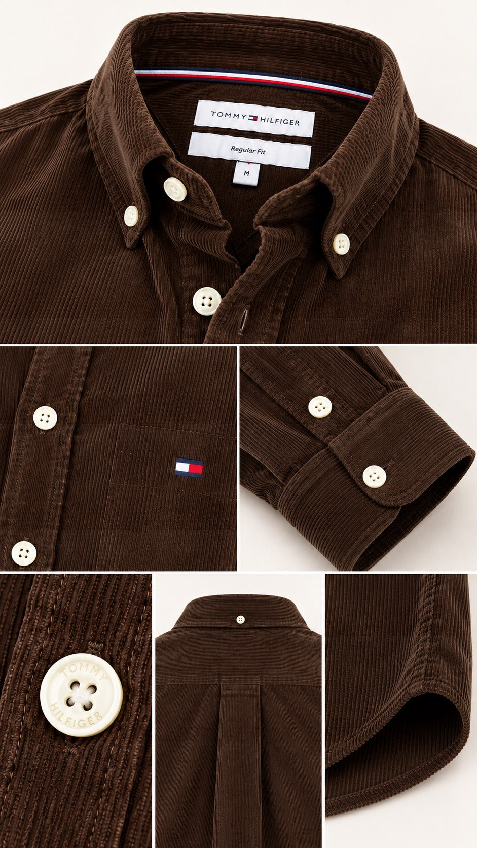 TOMMY HILFIGER Normal Kesim İnce Kadife Gömlek MW0MW40486HJT
