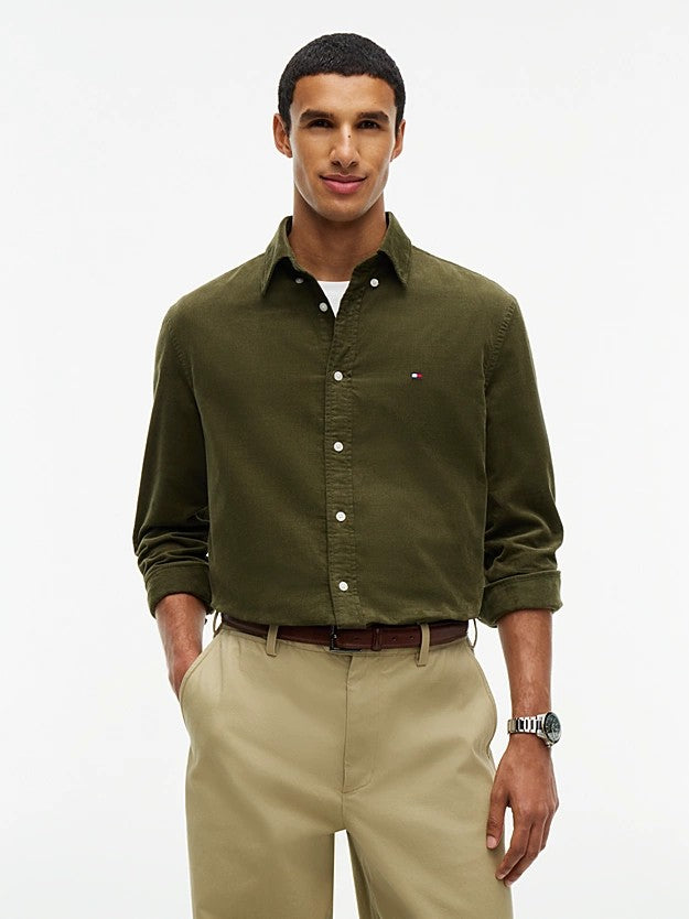 TOMMY HILFIGER Normal Kesim İnce Kadife Gömlek MW0MW40486MT1