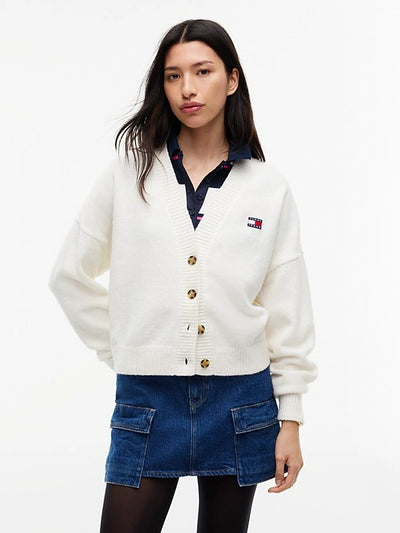 TOMMY HILFIGER Badge Alpaka Tüylü Hırka DW0DW23830YBH