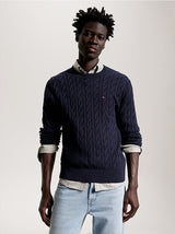 TOMMY HILFIGER Klasik Cable Crew Kazak  MW0MW33132-DW5
