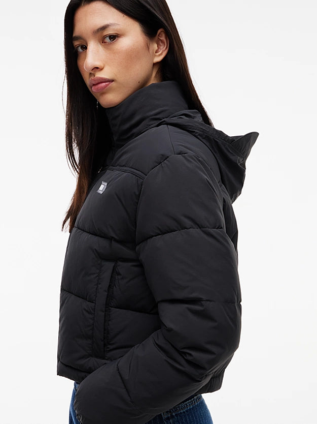 TOMMY HILFIGER Arka Logolu Kısa Kesimli Şişme Mont DW0DW21620BDS DW0DW21620BDS