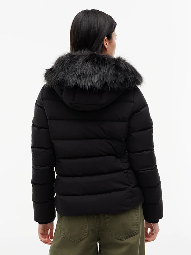 TOMMY HILFIGER Dar Kesim Kapüşonlu Şişme Mont DW0DW23409