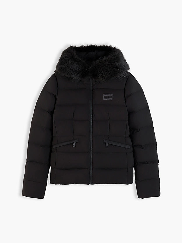 TOMMY HILFIGER Dar Kesim Kapüşonlu Şişme Mont DW0DW23409