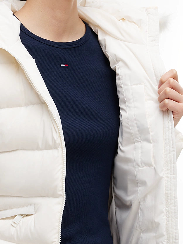 TOMMY HILFIGER Dar Kesim Kapüşonlu Şişme Mont DW0DW23409