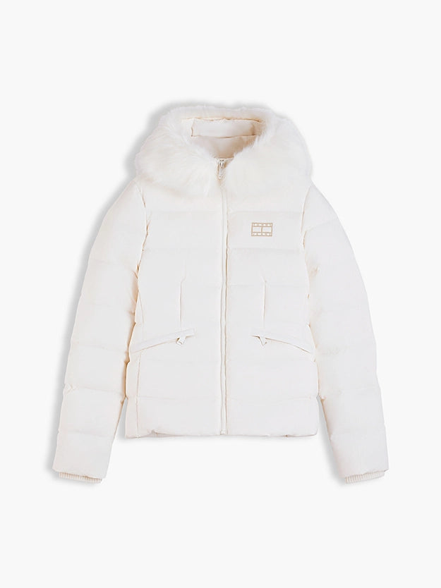 TOMMY HILFIGER Dar Kesim Kapüşonlu Şişme Mont DW0DW23409