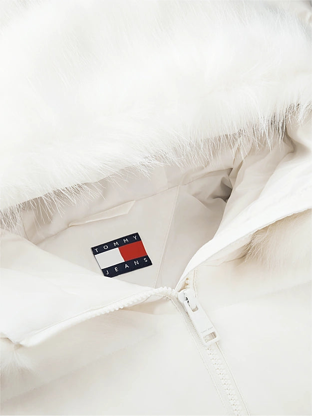 TOMMY HILFIGER Dar Kesim Kapüşonlu Şişme Mont DW0DW23409