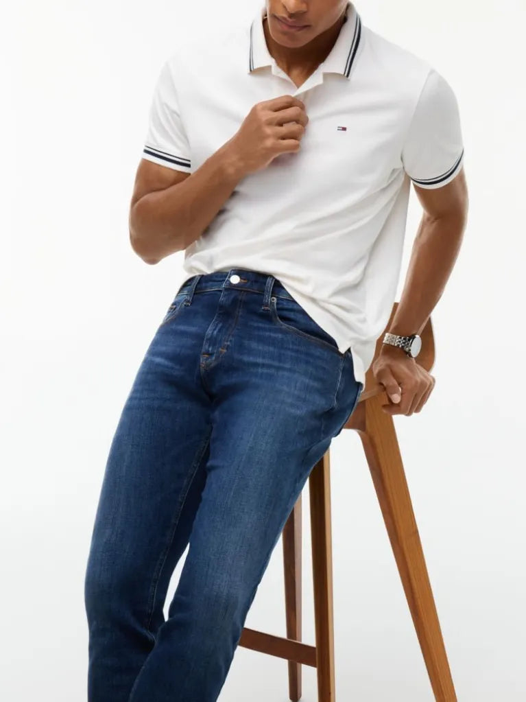 TOMMY Soluk Görünümlü Kot Pantolon DM0DM23479-1BK