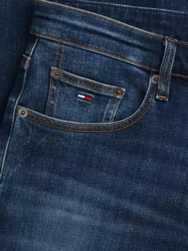 TOMMY Soluk Görünümlü Kot Pantolon DM0DM23479-1BK