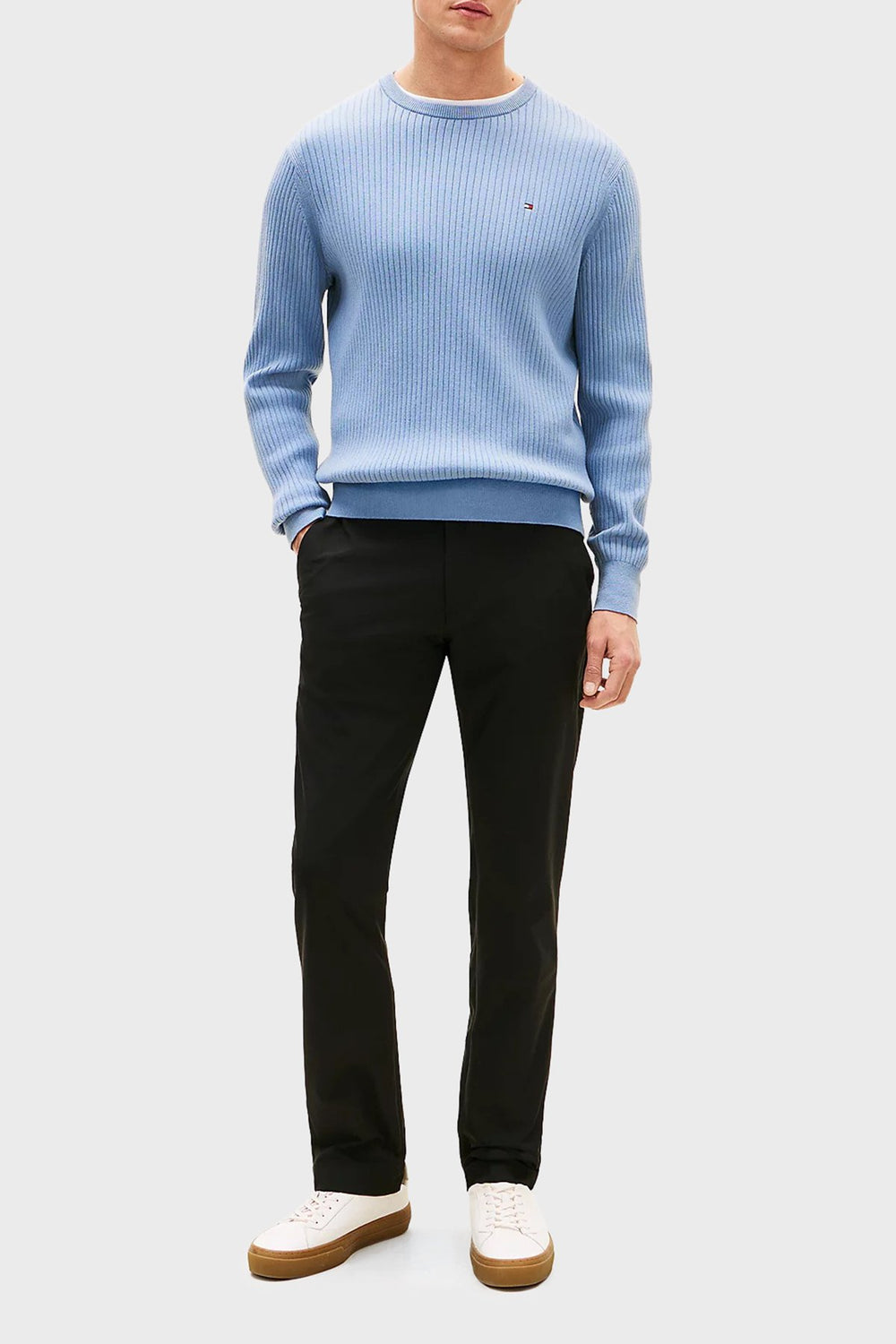 TOMMY Straight Fit Normal Bel Düz Paça Pantolon Erkek PANTOLON MW0MW43408-BDS