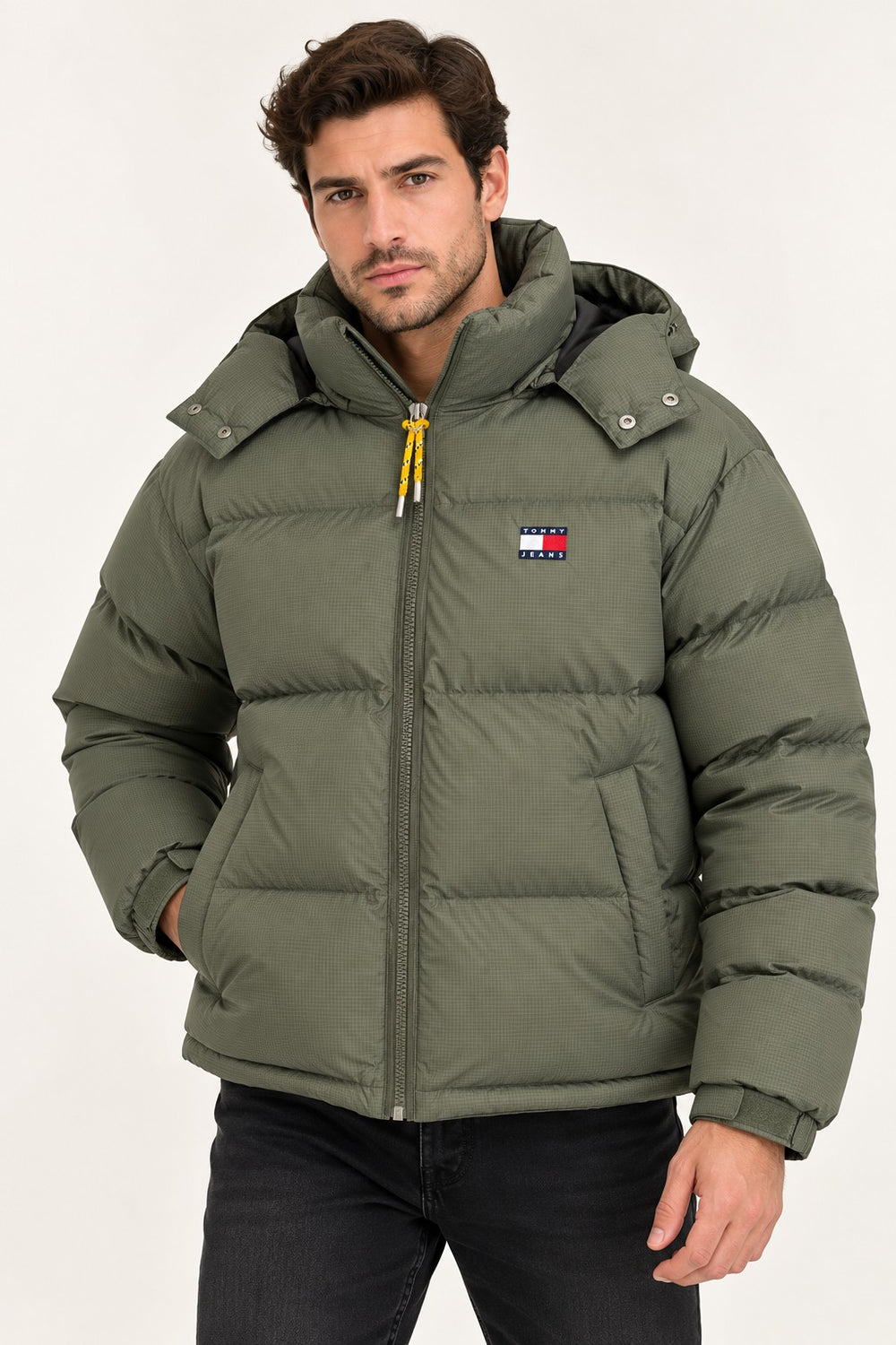 TOMMY HILFIGER Relaxed Fit Çıkarılabilir Kapüşonlu Su İtici Şişme Mont DM0DM22036M04