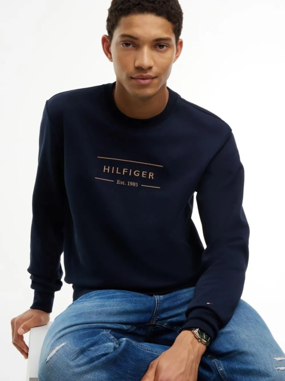 TOMMY Logolu Örme Sweat MW0MW44939-DW5