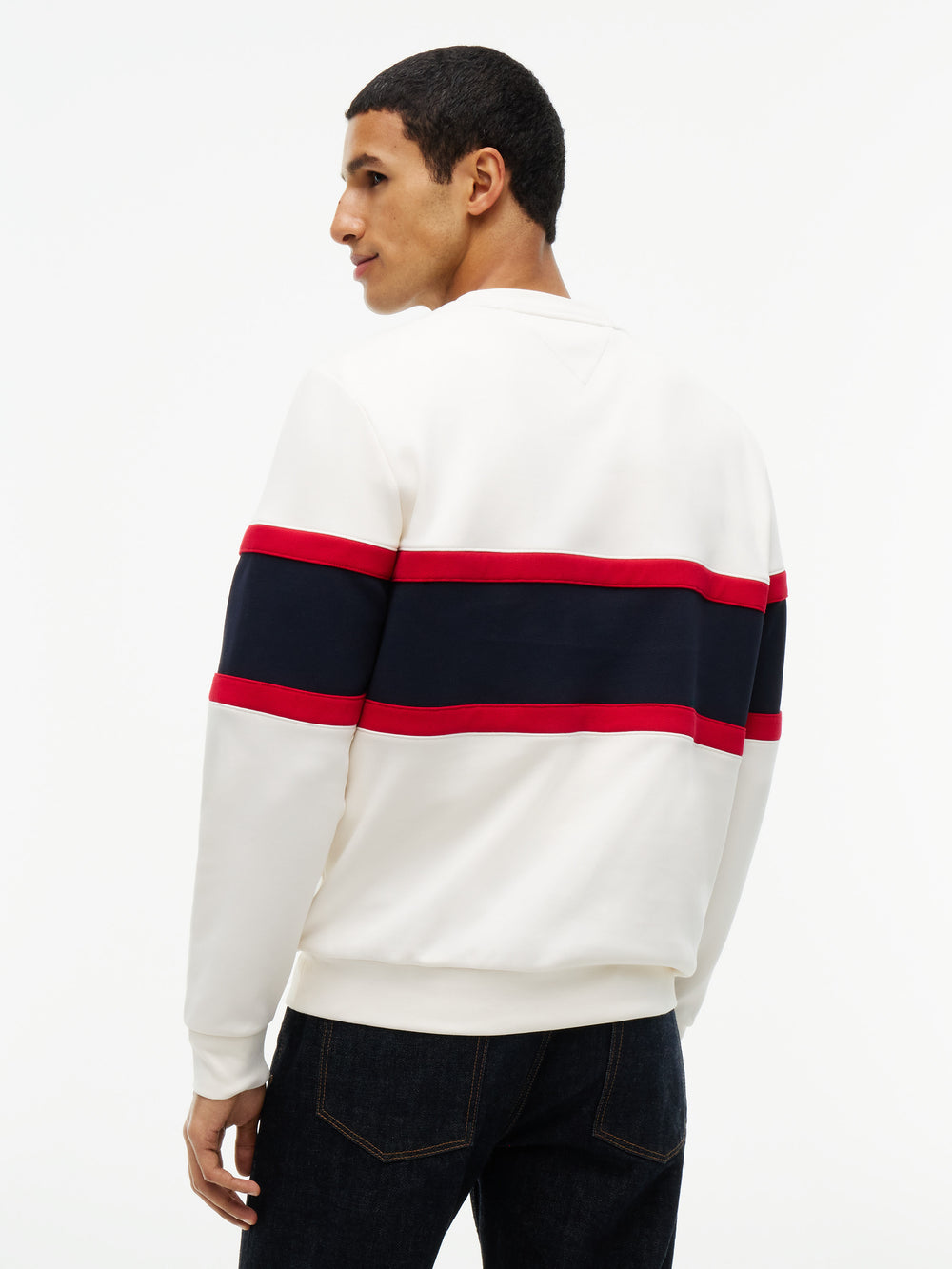 TOMMY HILFIGER Renk Bloklu Intecho Örme Sweatshirt MW0MW44968