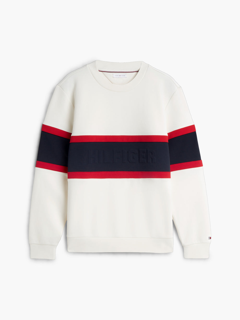 TOMMY HILFIGER Renk Bloklu Intecho Örme Sweatshirt MW0MW44968