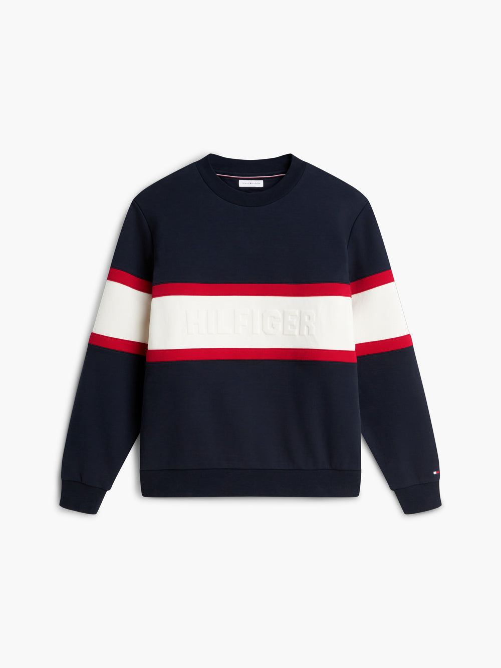 TOMMY HILFIGER Renk Bloklu Intecho Örme Sweatshirt MW0MW44968