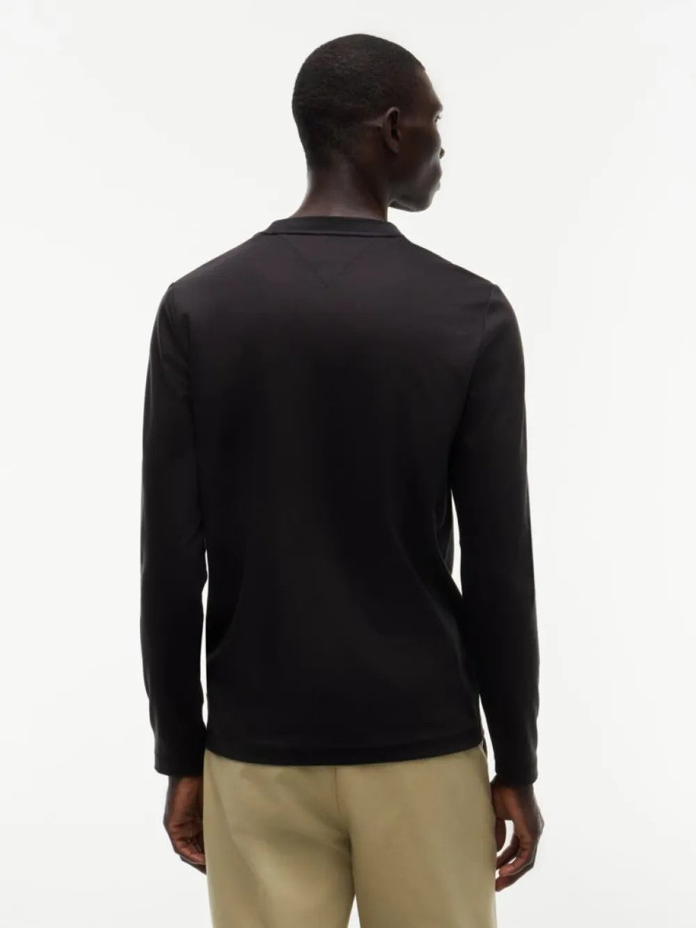TOMMY Dar Kesim Interlock Uzun Kollu T-Shirt MW0MW27908-BDS