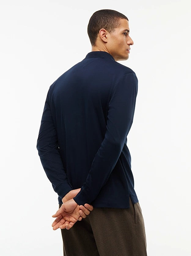 TOMMY HILFIGER Akıcı Pamuklu Uzun Kollu Polo Sweatshırt MW0MW44820DWS