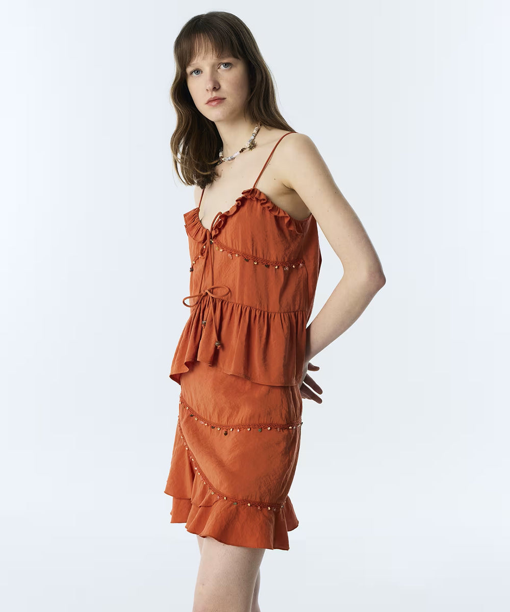 TWİST Karma Aksesuarlı Crop Bluz  TS1260006099
