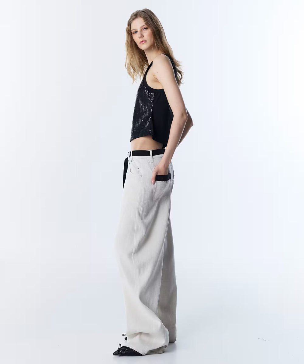 TWIST Kontrast Kuşaklı Baggy Pantolon TS1260003126