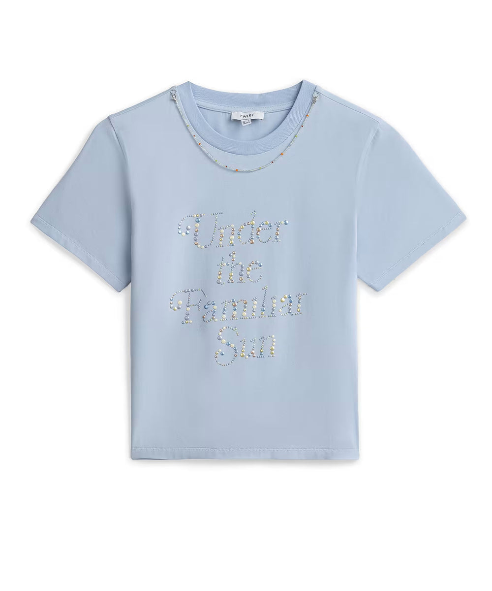 TWİST Renkli Trok Baskılı T-Shirt TS1260070096