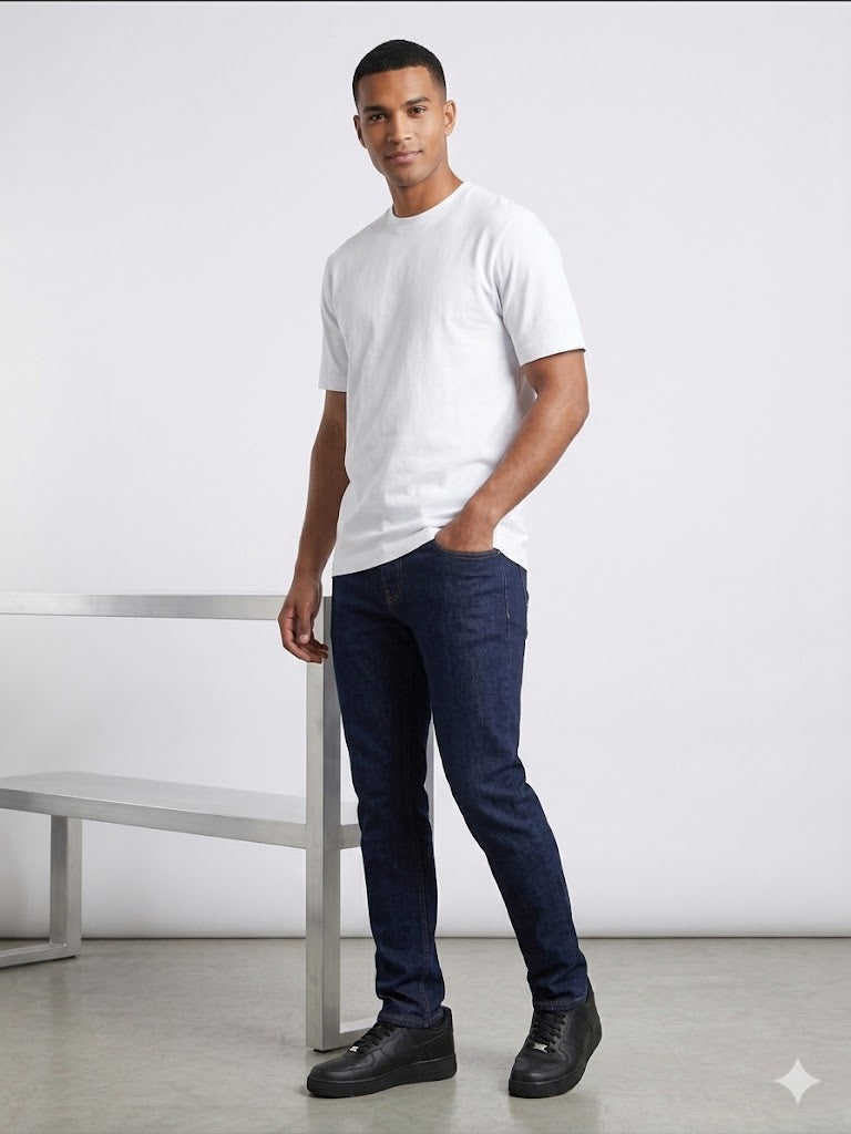 VAGANZA Modern Fit Siyah Erkek Basic T-Shirt 1000