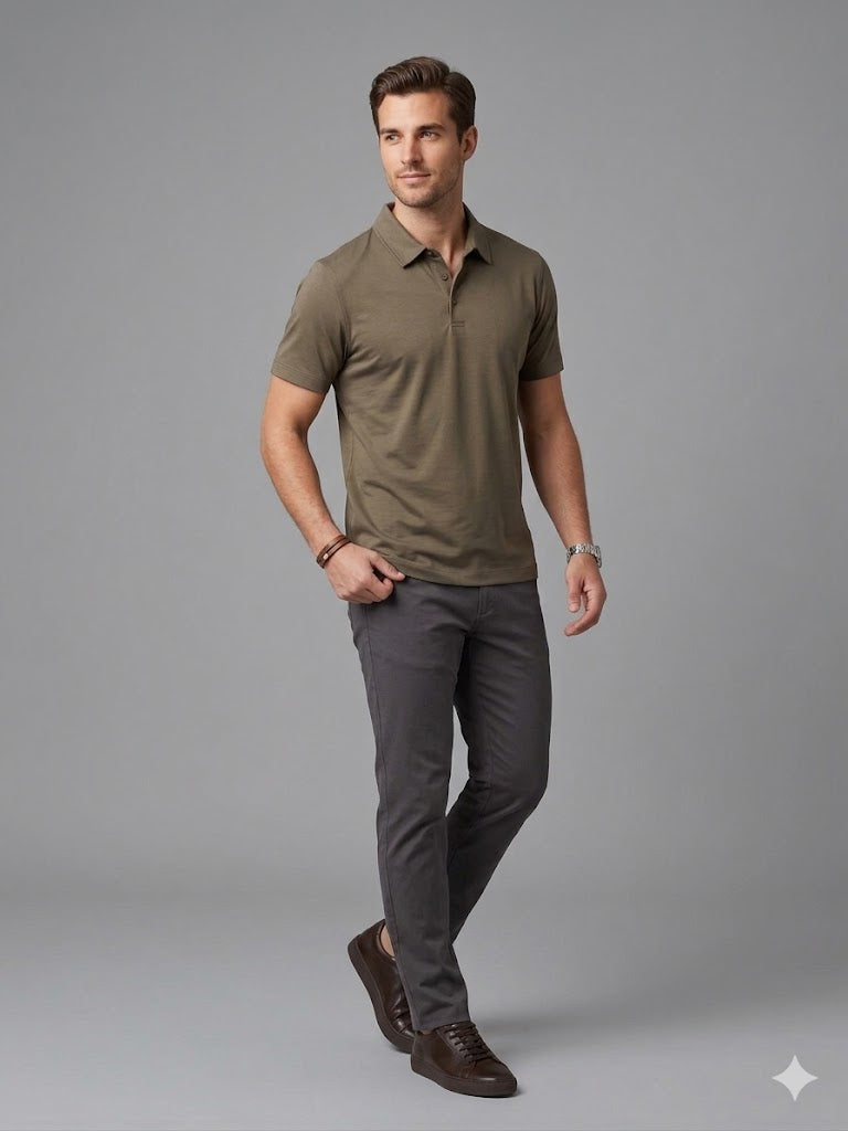 VAGANZA Erkek Polo Yaka T-Shirt Slim Fit 2036