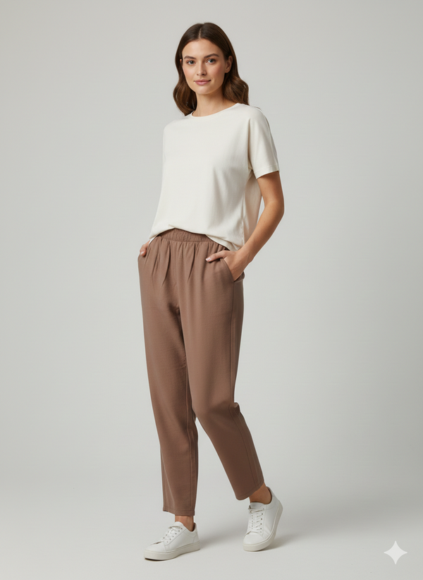 CENTİLMENKlasik Beli Lastikli Pantolon 7422
