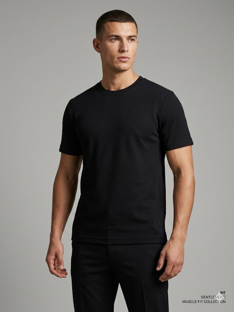 XINT Erkek Basic Bisiklet Yaka Kısa Kollu Pamuklu T-Shirt Günlük Kullanım 502208