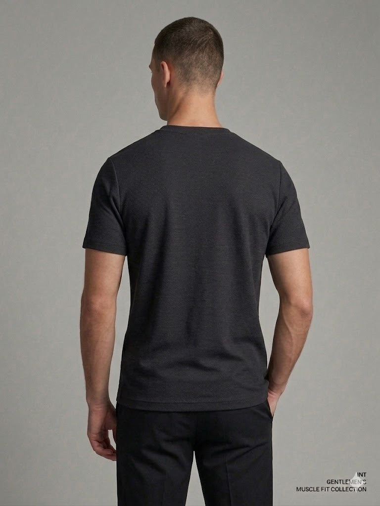 XINT Erkek Basic Bisiklet Yaka Kısa Kollu Pamuklu T-Shirt Günlük Kullanım 502208